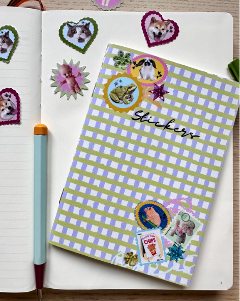 Shellflower - Gingham Sticker Keeper Book