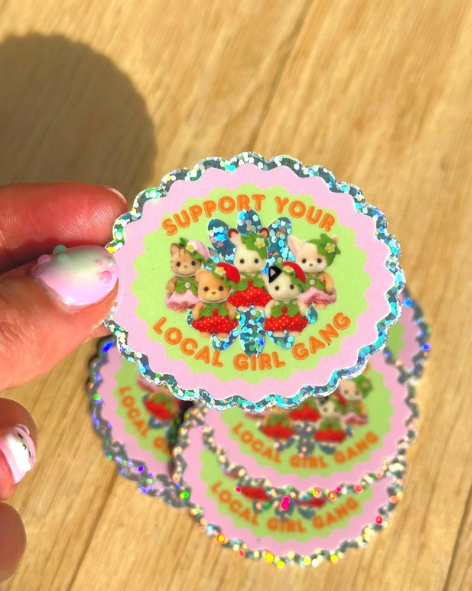 Shellflower - Girl Gang Vinyl Glitter Sticker