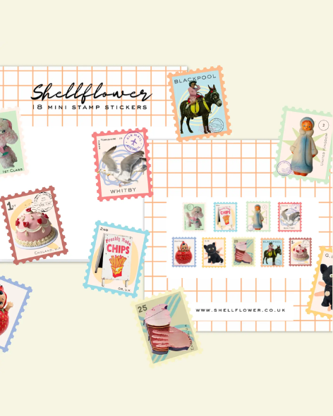 Shellflower - Stamps Washi Flake Stickers