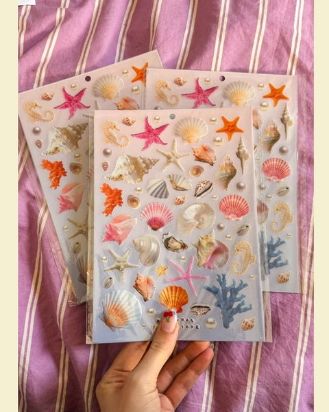 Martina's Tiny Store - Premium Transparent Seashell Stickers