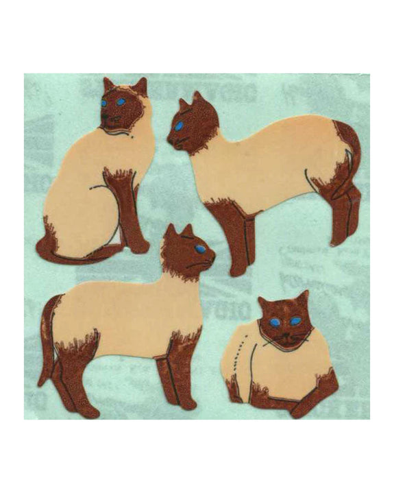 Stickermagic - Tear-off Stickers Square - Siamese Cats