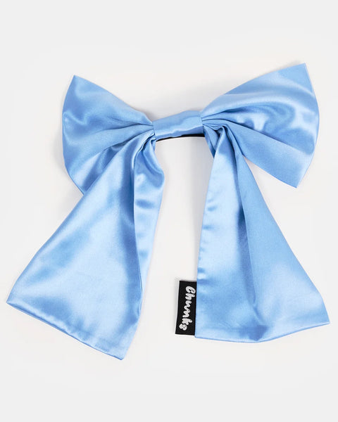 Chunks - Silk Bow Barrette in Blue