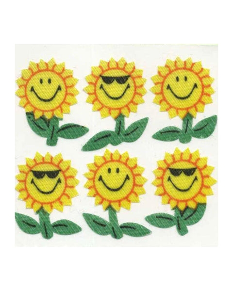 Stickermagic - Silkie Tear-off Stickers Square - Smiley Sunflowers