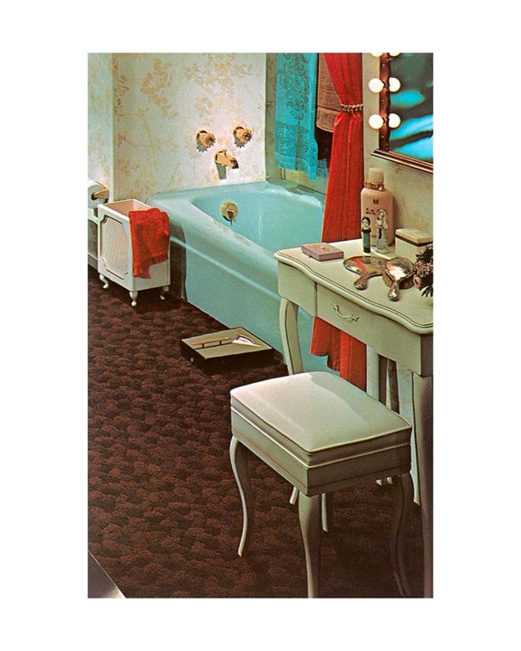 Found Image Press - Sixties Bathroom Postcard