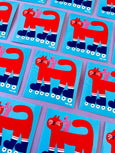 YUK FUN - Rollerskating Cat Sticker