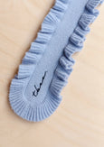 TBCo - Merino Wool Skinny Scarf in Blue Ruffle