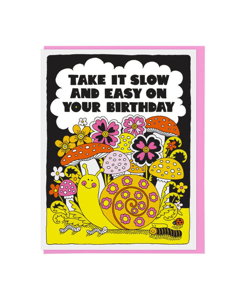 Lucky Horse Press - Take It Slow and Easy Birthday Card