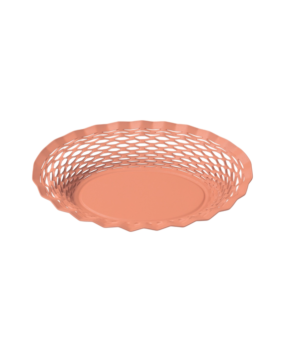 Roger Orfèvre - Oval Metal Food Basket - Small - Blush Pink