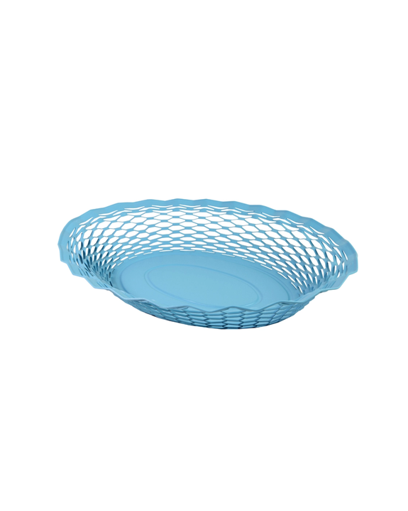 Roger Orfèvre - Oval Metal Food Basket - Small - Matte Pastel Blue