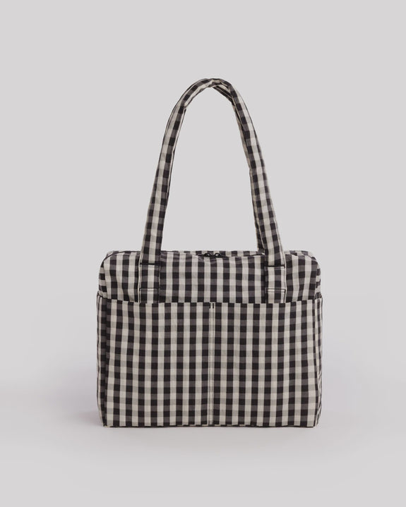 Baggu - Small Cloud Carry On - Black and Cream Gingham
