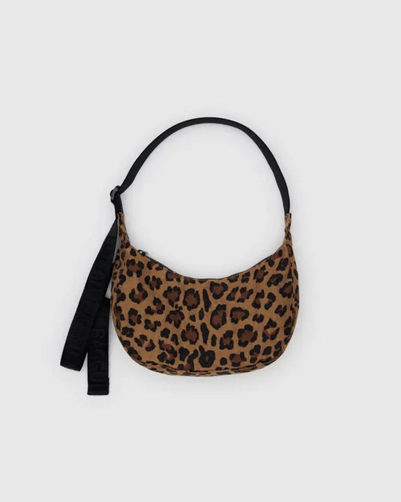 Baggu - Small Nylon Crescent Bag - Leopard