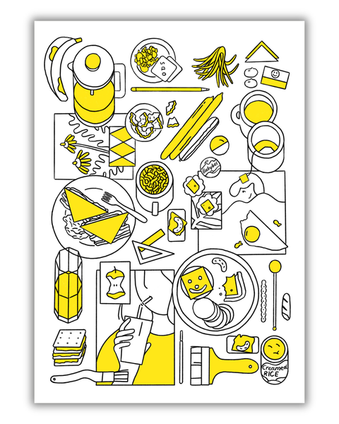 Carla McRae - 'Studio Snacks' Riso Print