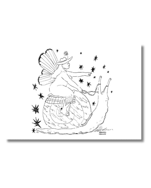 Frances Cannon - A5 Print - Snail Cowboy