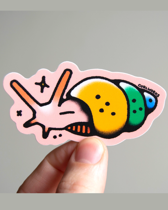 Curlworks - Snail - Vinyl Sticker