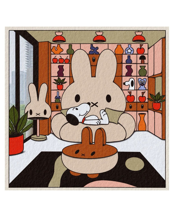 Stacey Ann - Print - Snoopy Bootlegs Miffy Home Edition