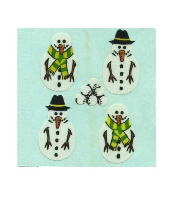 Stickermagic - Tear-off Stickers Square - Snowmen