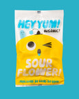 HEY YUM! Sour Flower - Organic Sour Fruit Gummies - 100g