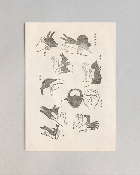 Kiku Print - Postcard - Shadow Puppets
