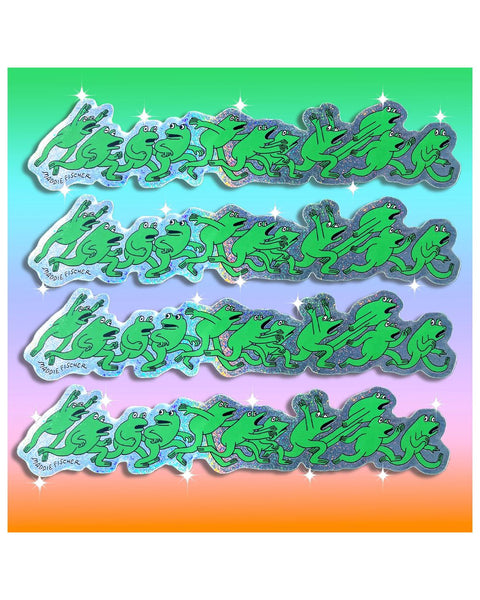 Maddie Fischer - Frantic Frogs Sticker - Sparkly