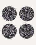 Yod and Co - Speckled Round Cork Coasters Set of 4 - Purple