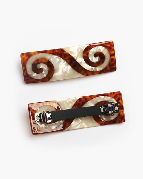 Winona Irene - French Barrette - Twin Spiral