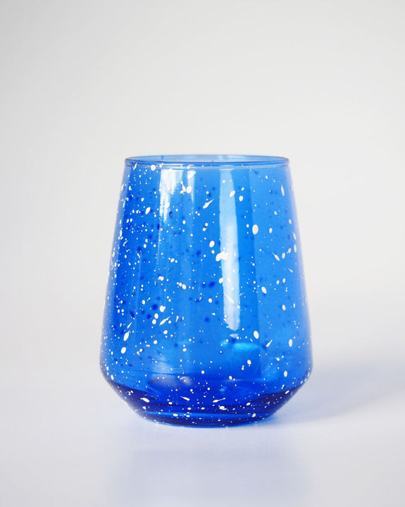 Chips Japan Glass - Splash Navy White