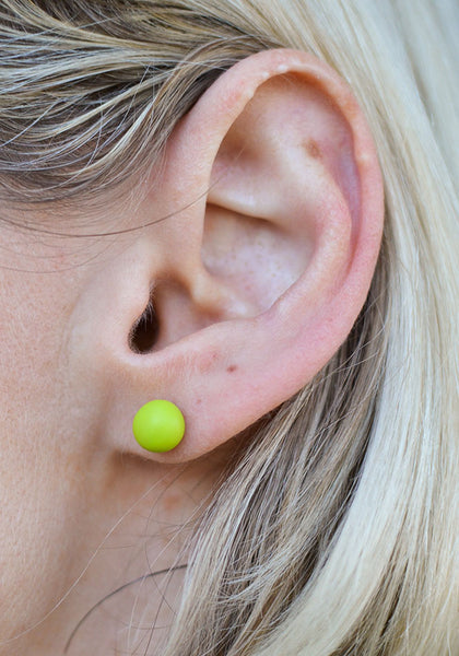 Emily Green - Wasabi Green Mini Stud Earrings