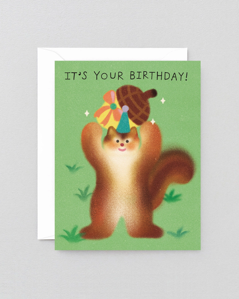 Wrap - It's Your Birthday Squirrel Kids Greeting Card