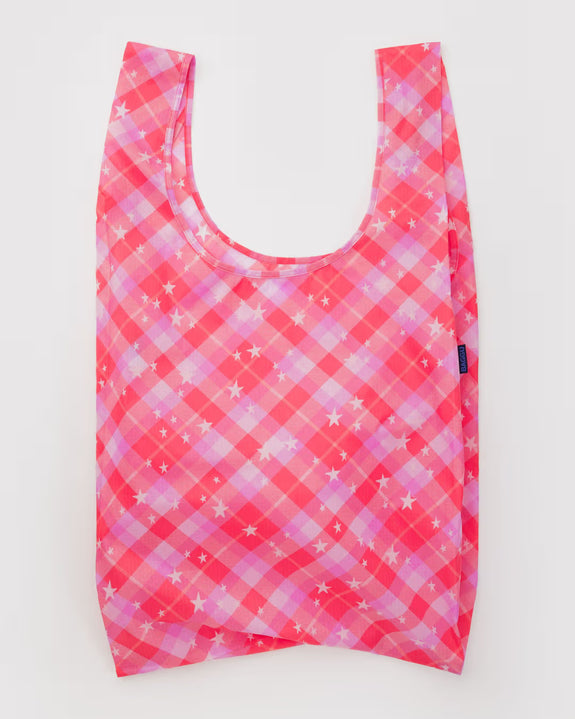 Baggu - Big Baggu - Pink Star Plaid - *PRE-BOOK dispatch after Oct 16th