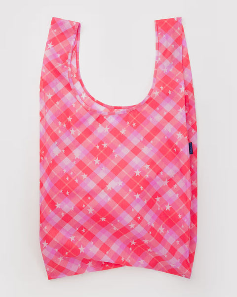 Baggu - Big Baggu - Pink Star Plaid - *PRE-BOOK dispatch after Oct 16th