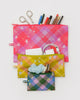 Baggu - Flat Pouch Set - Star Plaid