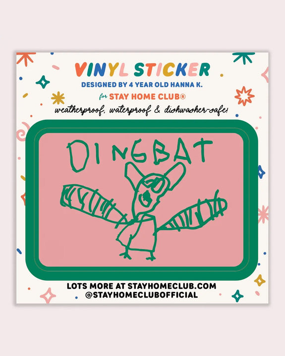 Stay home Club - Dingbat Vinyl Sticker