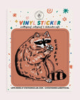 Stay home Club - Scrappy Raccoon Vinyl Sticker