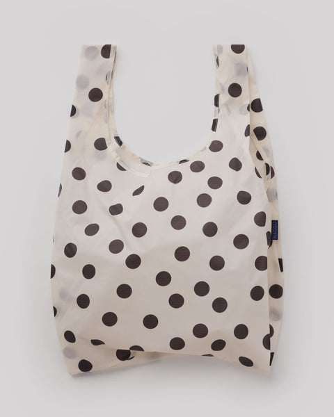 Baggu - Standard - Cream and Black Polka Dot