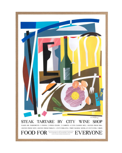 Food For Everyone - A3 Print - Steak Tartare by City Wine Shop & Mikey Freedom