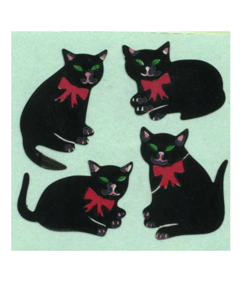 Stickermagic - Tear-off Stickers - Black Cats