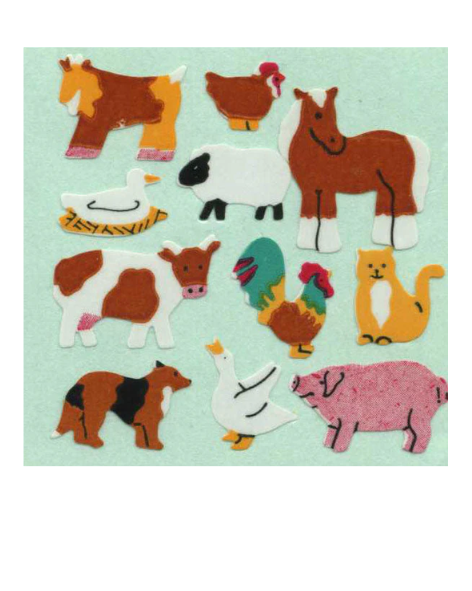 Stickermagic - Tear-off Stickers - Micro Farmyard Friends