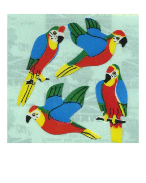 Stickermagic - Tear-off Stickers - Parrots