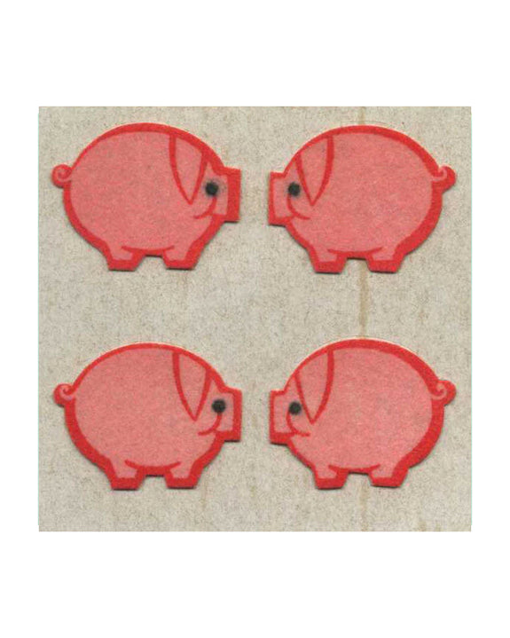 Stickermagic - Furry Tear-off Stickers - Pink Pigs