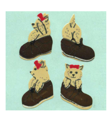 Stickermagic - Tear-off Stickers - Puppies in Shoes