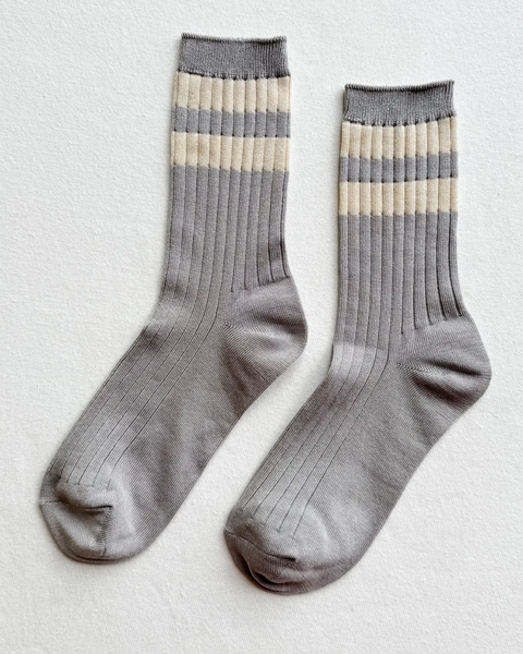 Le Bon Shoppe - Her Socks - Varsity - Stone White