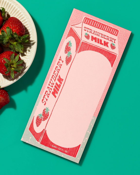 Bromstad Printing Co. - Risograph Notepad - Strawberry Milk