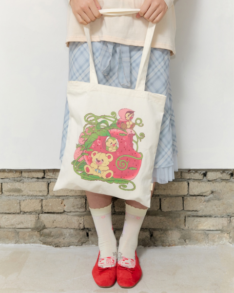 Socks Appeal x Hannah-Michelle Bayley - Strawberry Friends Tote Bag