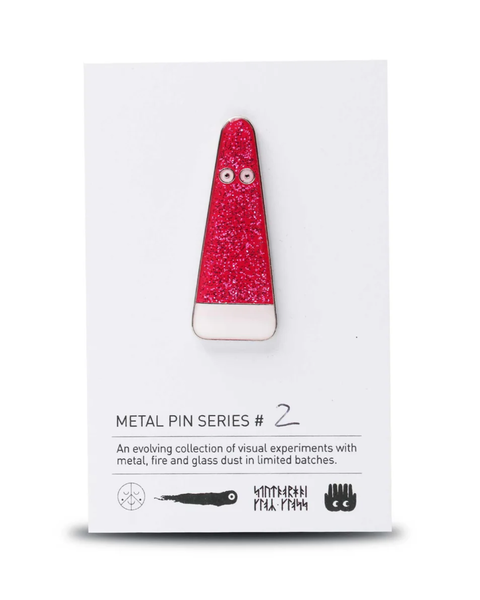 Studio Arhoj - Metal Pin: Series #2 - Cherry Glitter Ghost