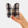 Chunks - Juno Claw - Black + White Plaid