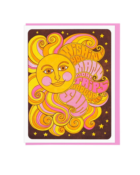 Lucky Horse Press - Many More Trips Around the Sun Birthday Card
