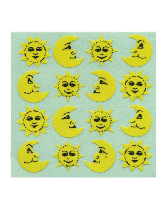 Stickermagic - Tear-off Stickers Square - Sun & Moon