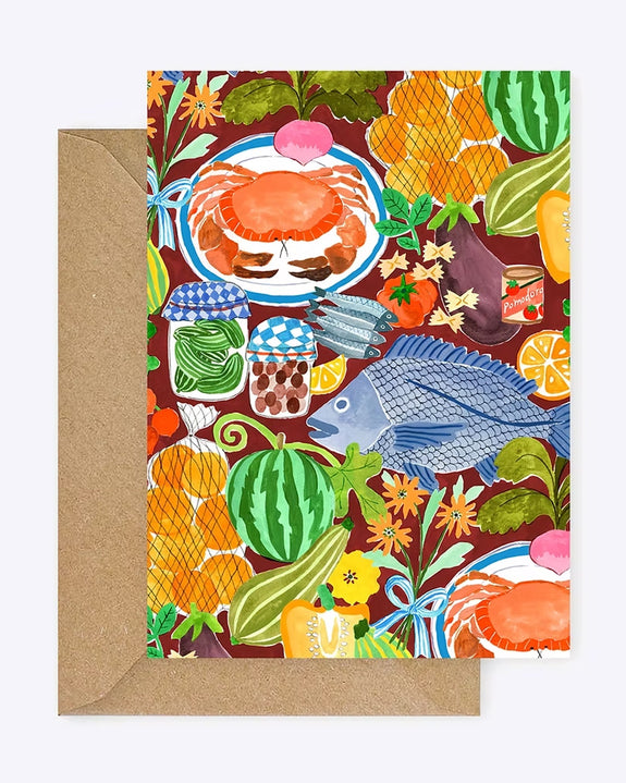 Togetherness Design Greeting Card - Sunday Market