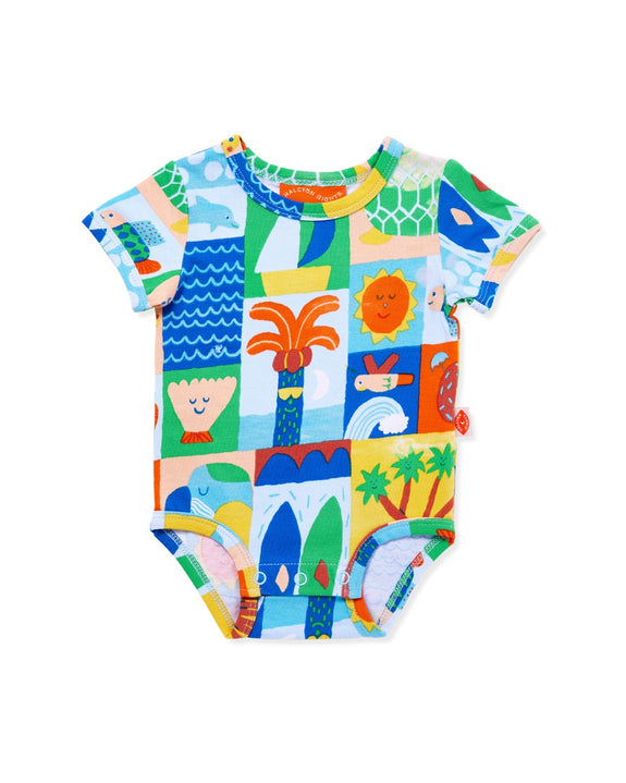 Halcyon Nights - Short Sleeve Bodysuit - Hello Sunshine