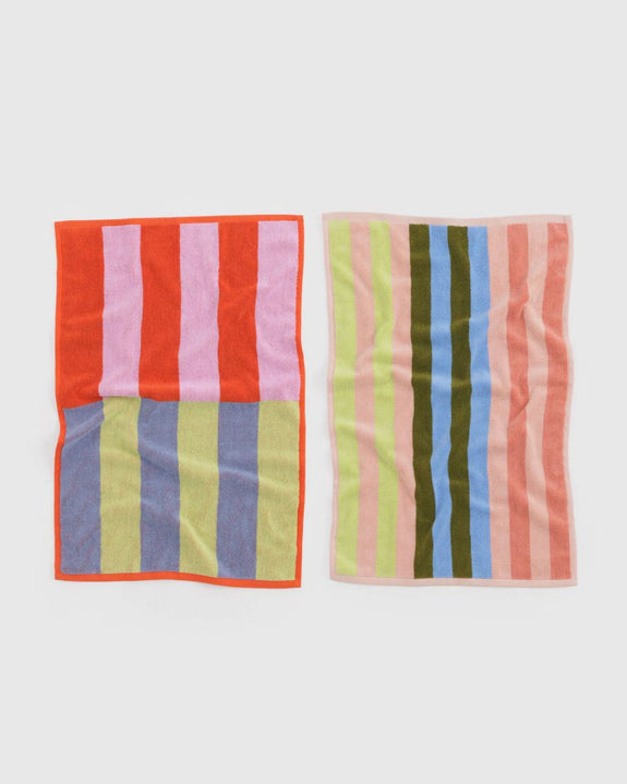 Baggu - Hand Towel Set of 2 - Pool Stripe Mix